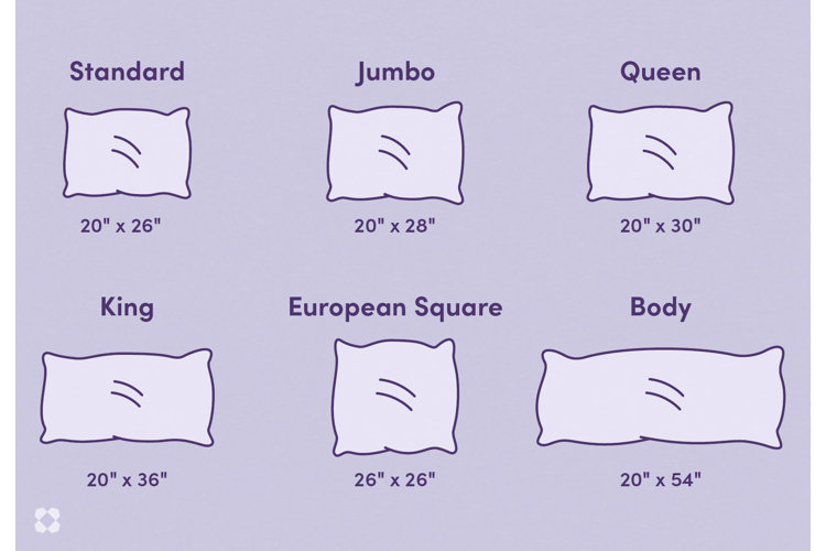 Common sales pillow sizes